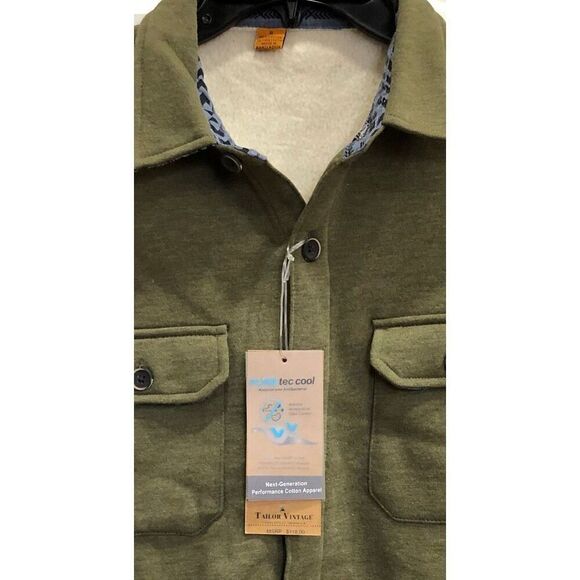 TAILOR VINTAGE 🎉HP🎉 NWT - M Sz S/Sherpa Fleece Shirt Jacket/Forest Night Heather - Picture 10 of 16